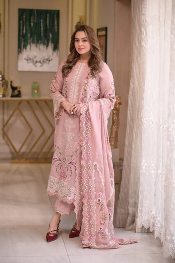 Luxury Embroidered Lawn 3pc Dress