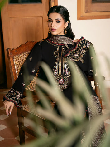 IZEL Embroidered Lawn 3pc Suit