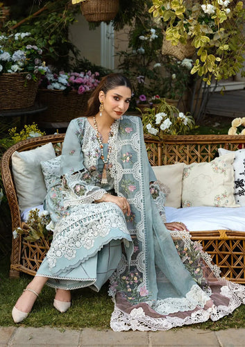 Elaf SAMAA Cotton Embroidered Luxury 3 Piece Dress - J0456